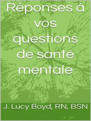 cover image of Réponses à vos questions de santé mentale